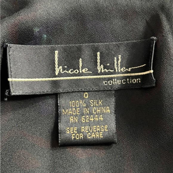 Nicole miller vintage Y2K 90s boho artsy floral sheer Embellished skirt sz 0 25 - Picture 2 of 16